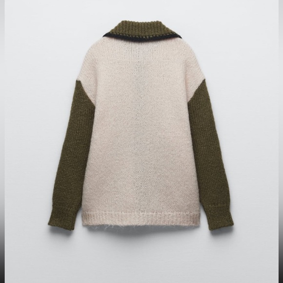 Women Zara Combination Knit Cardigan Sweater Size Small - Picture 8 of 11